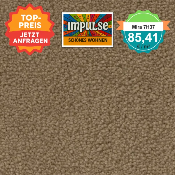 Draufsicht auf Vorwerk Mira 7H37 mit Preisetikett 85,41 €/m²